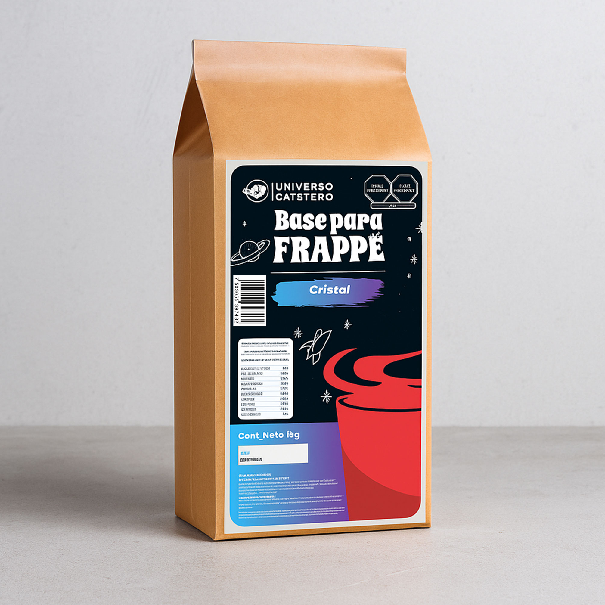 Bolsa de Frappé en polvo de 1kg sabor Base Cristal