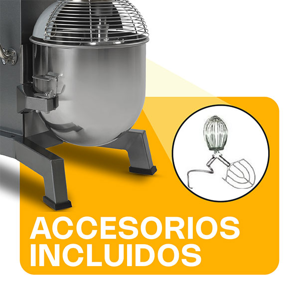 Batidora Planetaria de Velocidad Variable 20 Lt