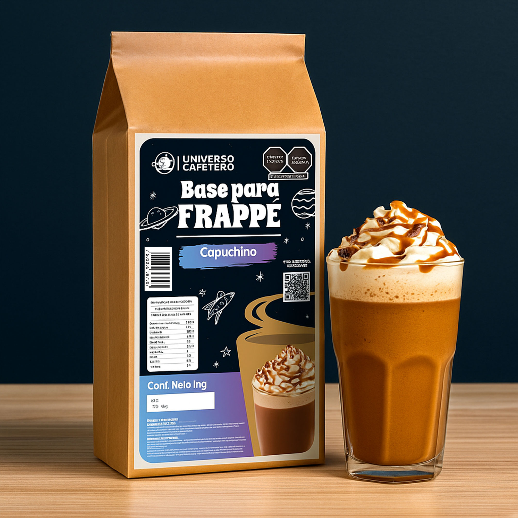 Bolsa de Frappé en polvo de 1kg sabor Capuchino Original