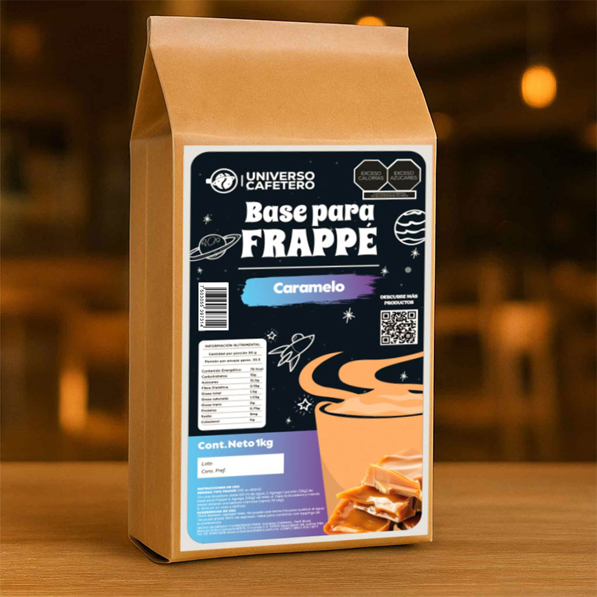 Bolsa de Frappé en polvo de 1kg sabor Caramelo