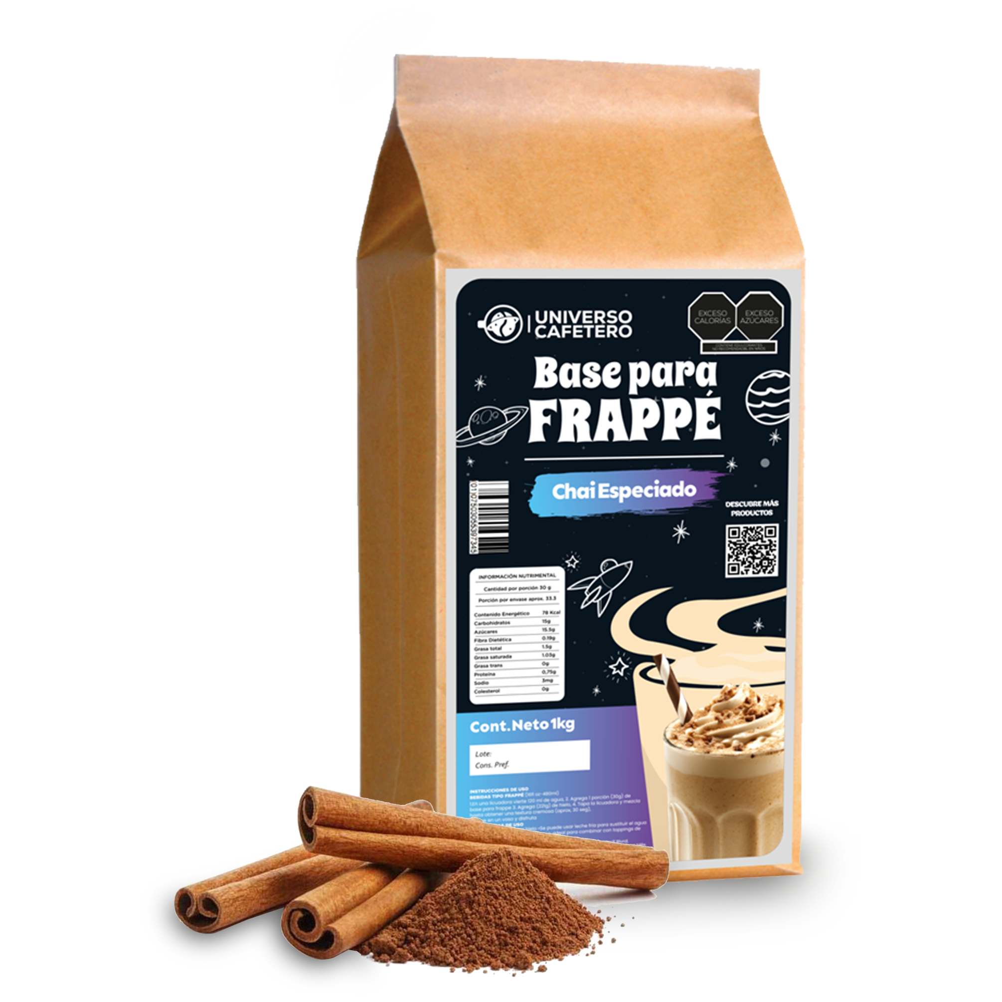 Bolsa de Frappé en polvo de 1kg sabor Chai Especiado