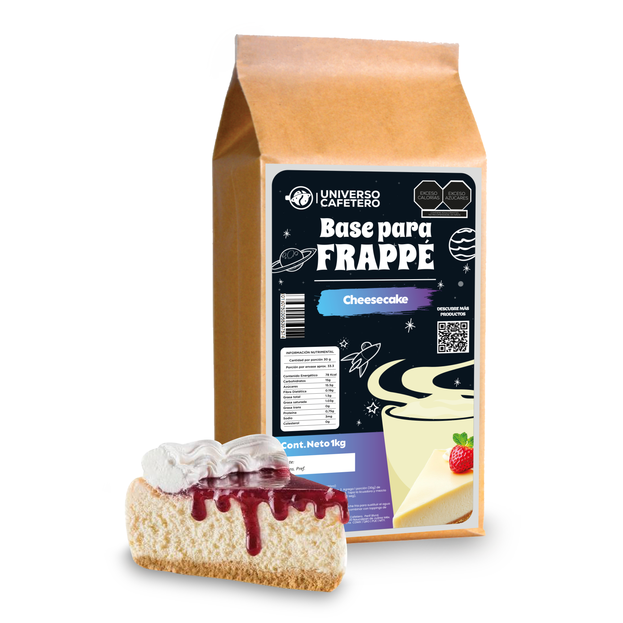 Bolsa de Frappé en polvo de 1kg sabor Cheesecake