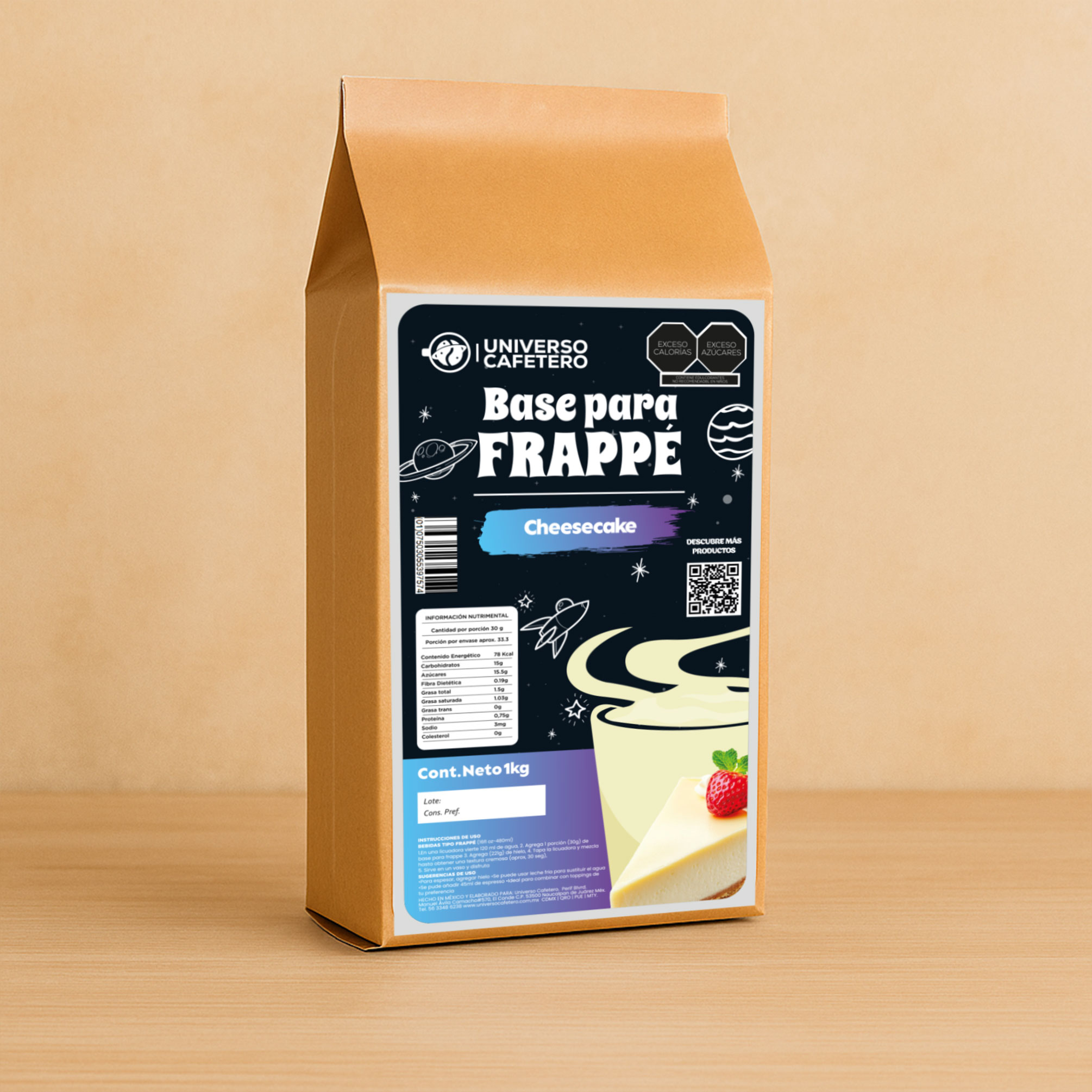 Bolsa de Frappé en polvo de 1kg sabor Cheesecake