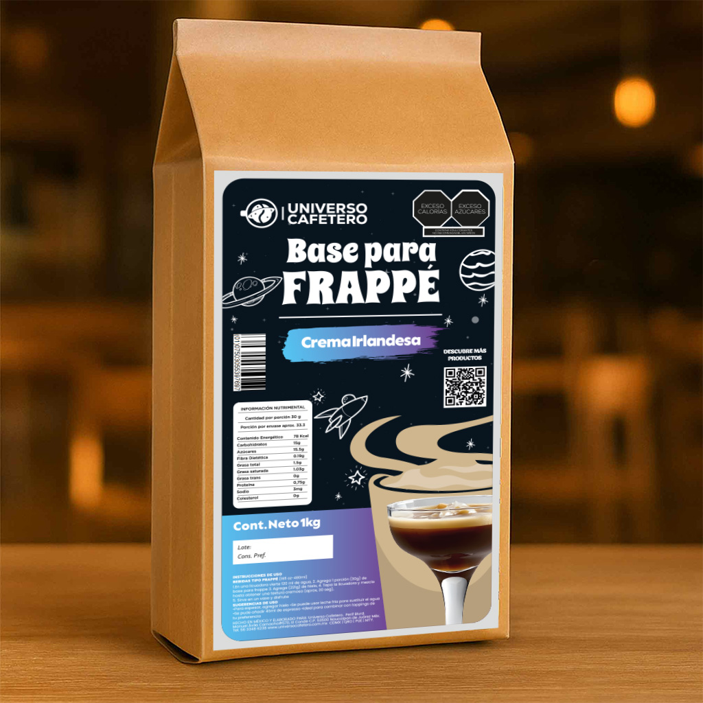 Bolsa de Frappé en polvo de 1kg sabor Crema Irlandesa