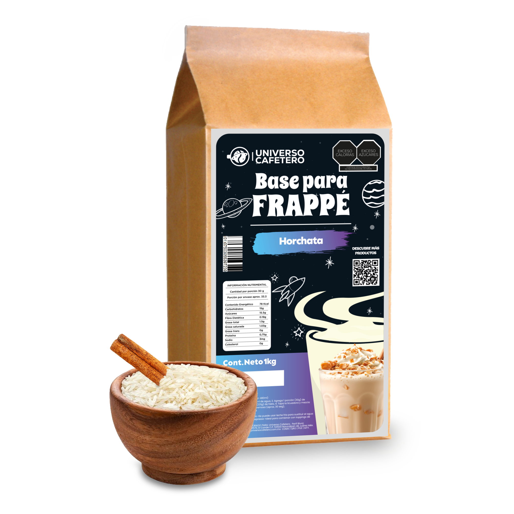 Bolsa de Frappé en polvo de 1kg sabor Horchata