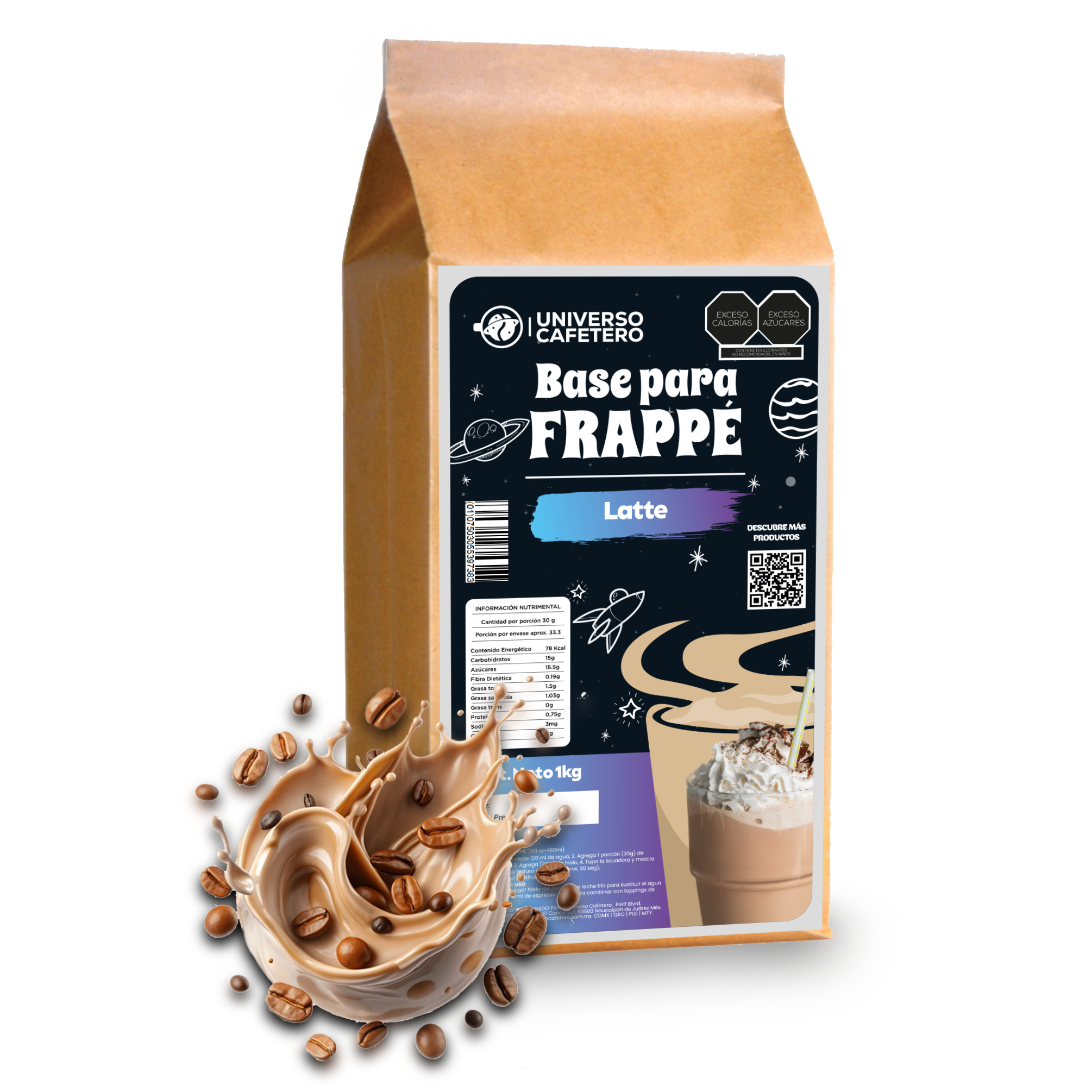 Bolsa de Frappé en polvo de 1kg sabor Latte