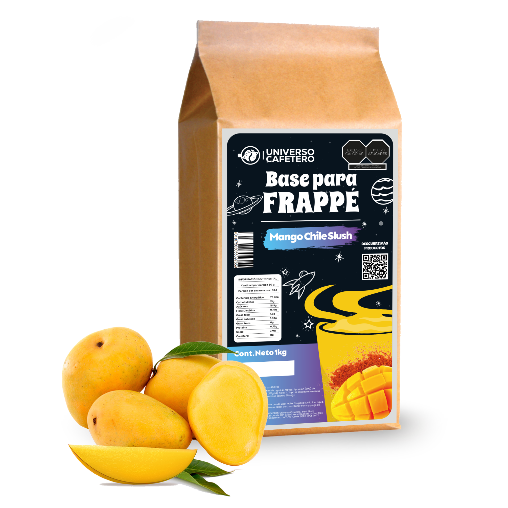 Bolsa de Frappé en polvo de 1kg sabor Mango