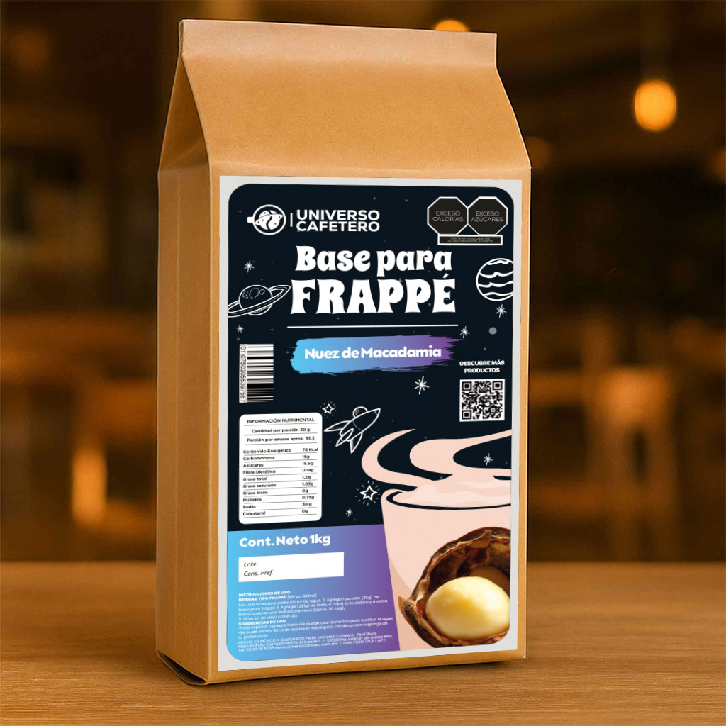 Bolsa de Frappé en polvo de 1kg sabor Nuez de Macadamia