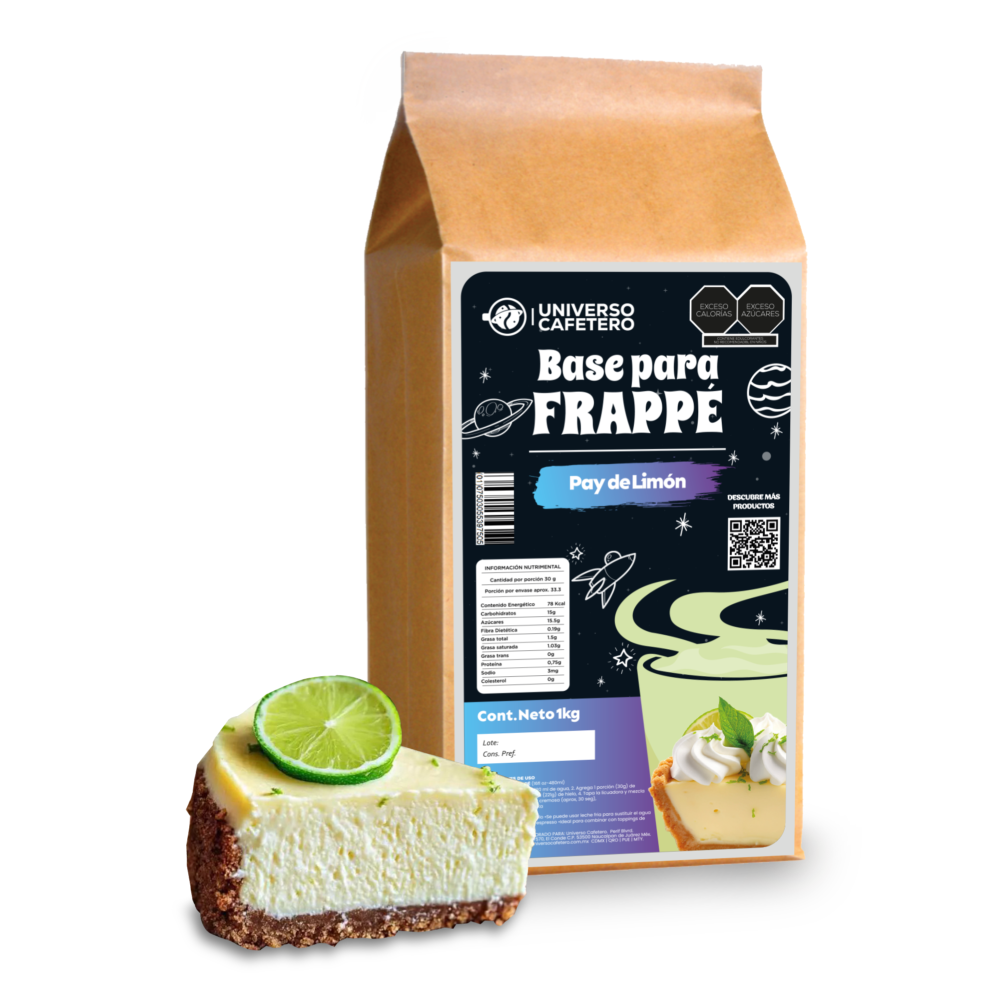 Bolsa de Frappé en polvo de 1kg sabor Pay de Limón