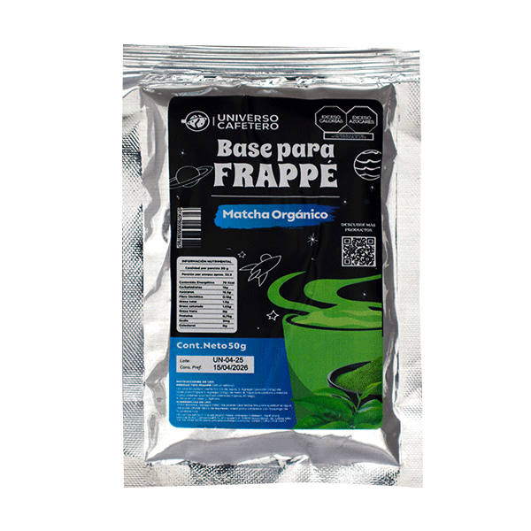 Sobre para frappé de 50g sabor Matcha Orgánico