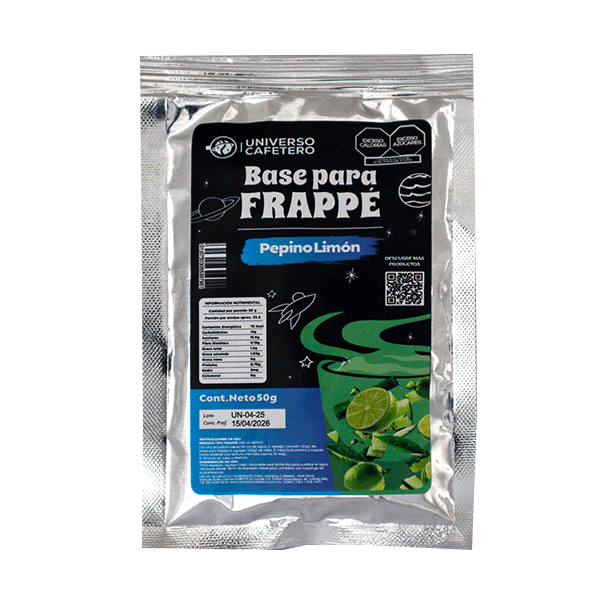 Sobre para frappé de 50g sabor Pepino Limón