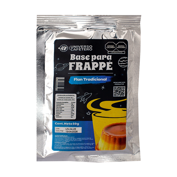 Sobre para frappé de 50g sabor Flan Tradicional