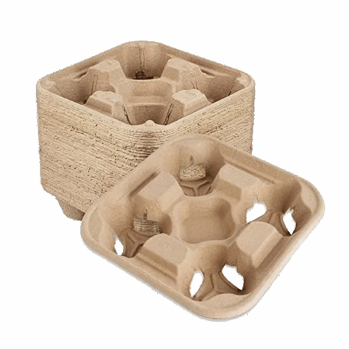 50 Charolas de porta Vasos de Cartón P4