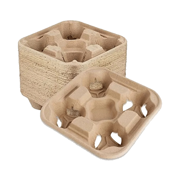 50 Charolas de porta Vasos de Cartón P4