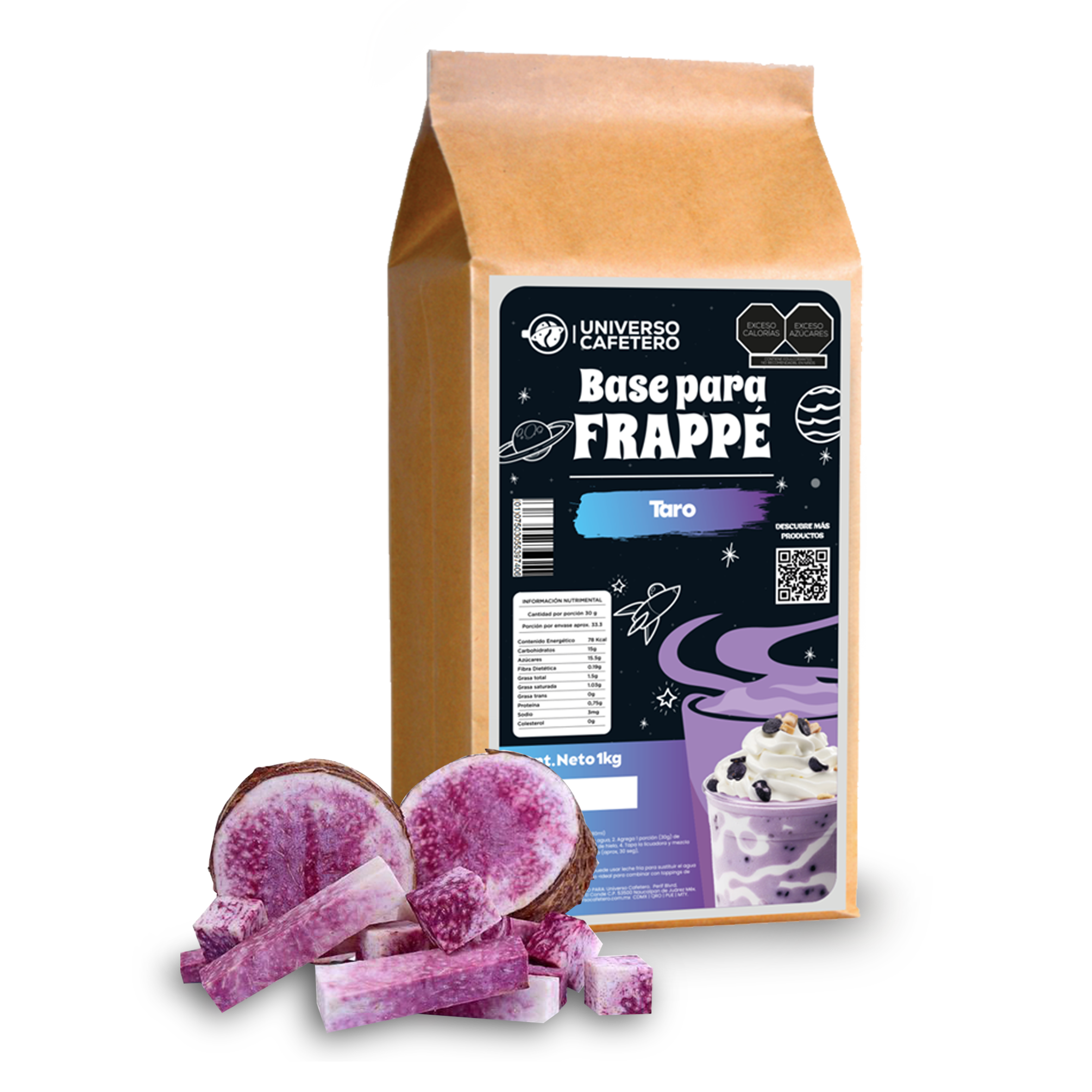 Bolsa de Frappé en polvo de 1kg sabor Taro