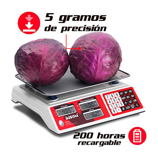 Báscula Electrónica Multifunciones 30 kg