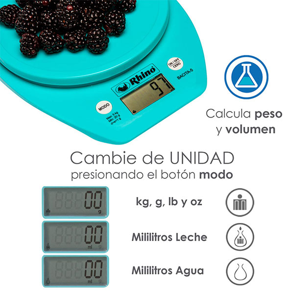 Báscula de Cocina con Tazón 5 kg