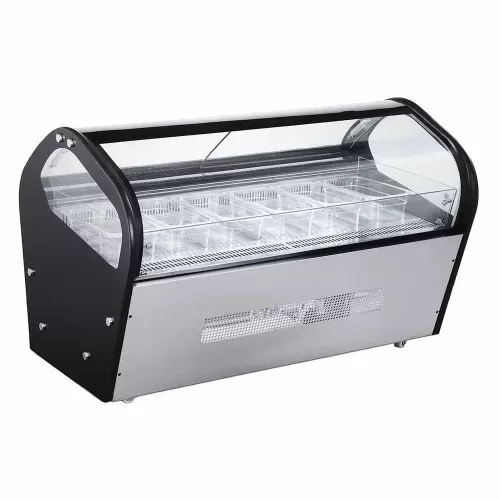 Vitrina exhibidora de helados de 6 insertos sobre mostrador MIGSA - RTD-122L