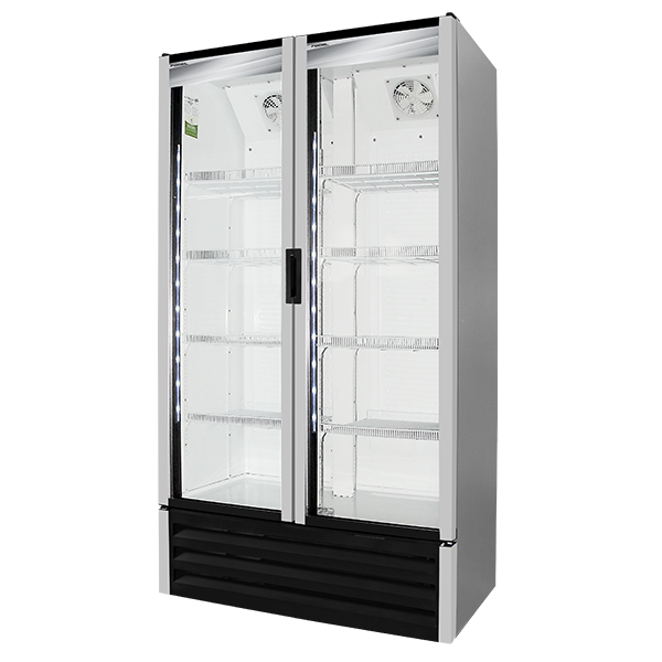 Refrigerador de dos puertas de vidrio VE-28
